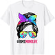 BMX Mimi Life Messy Bun Hair Glasses Grandma T-Shirt - T-Shirt | White