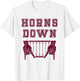 Horns Down Sign On Field T-Shirt - T-Shirt | White