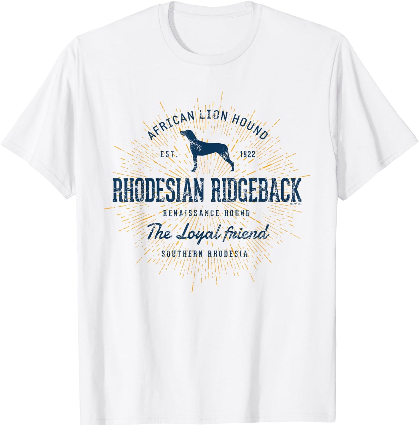 Ridgeback Vintage Rhodesian Ridgeback T-Shirt - T-Shirt | White