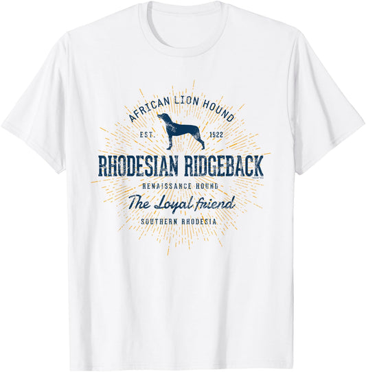 Ridgeback Vintage Rhodesian Ridgeback T-Shirt - T-Shirt | White