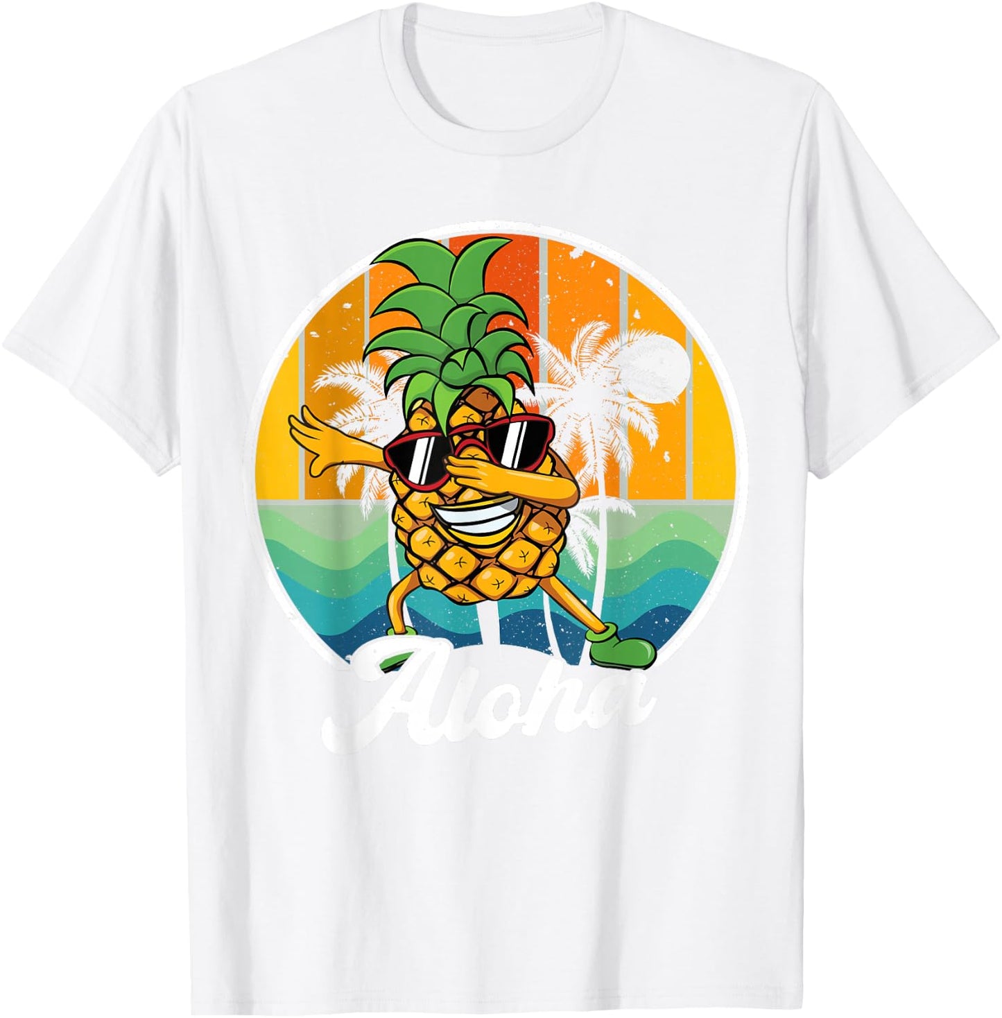 Hawaiian-Shirt Aloha Dabbing Pineapple Kids Boy Men Hawaii T-Shirt - T-Shirt | White
