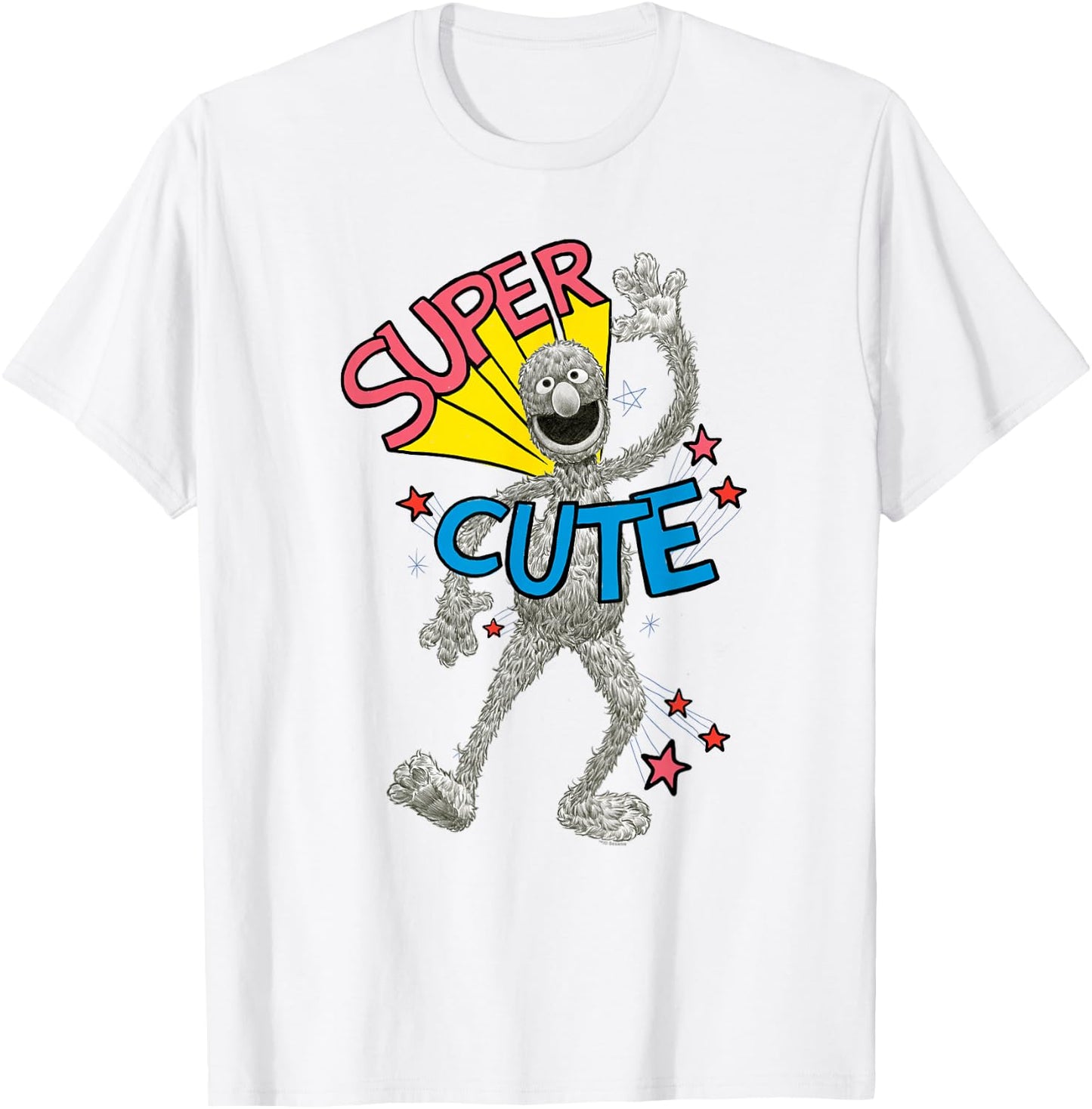 Sesame Street Grover is Super Cute T-Shirt - T-Shirt | White