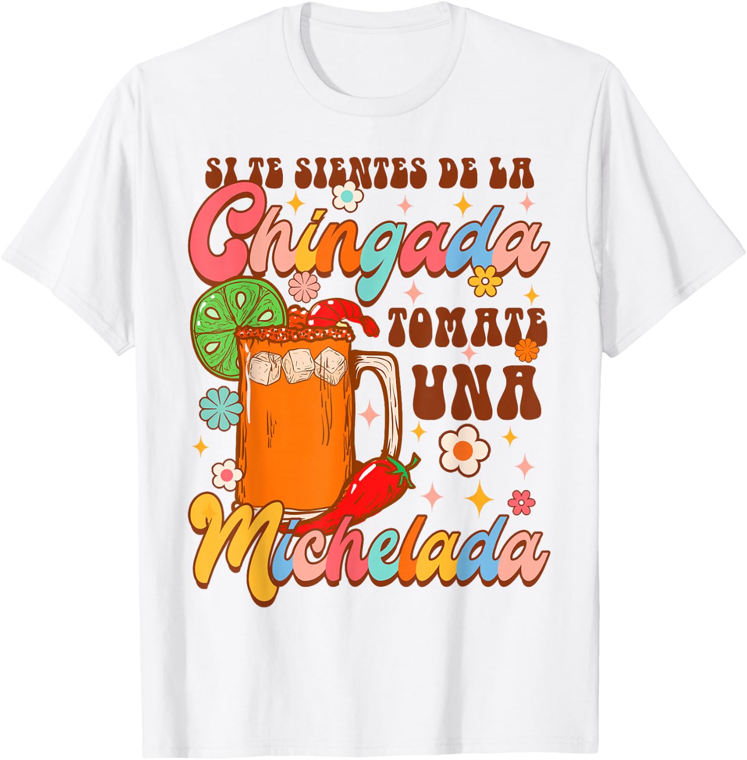 Funny Spanish Michelada Drinking Tomate Una Michelada T-Shirt - T-Shirt | White
