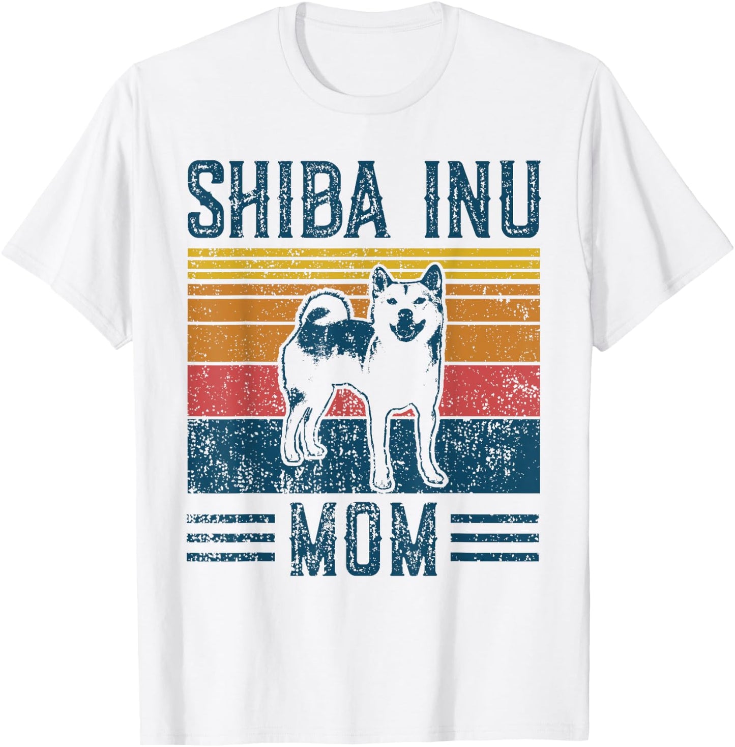 Dog Shiba Inu Mom - Vintage Shiba Inu Mom T-Shirt - T-Shirt | White