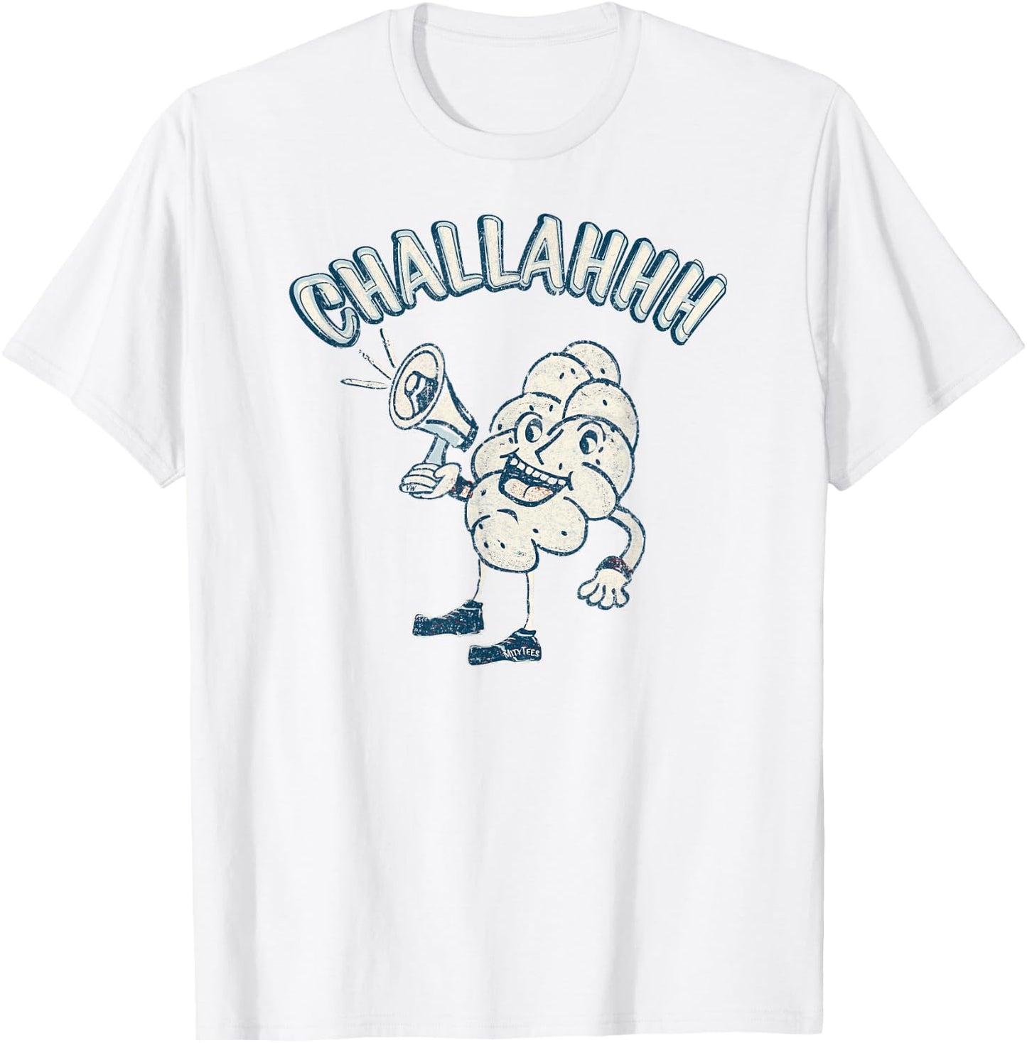Challah Man - Retro Holiday Character - Funny Vintage T-Shirt - T-Shirt | White
