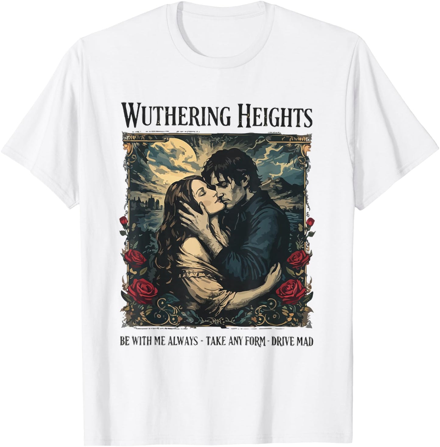 Wuthering Heights Gothic Book Lover Classic Literature T-Shirt - T-Shirt | White