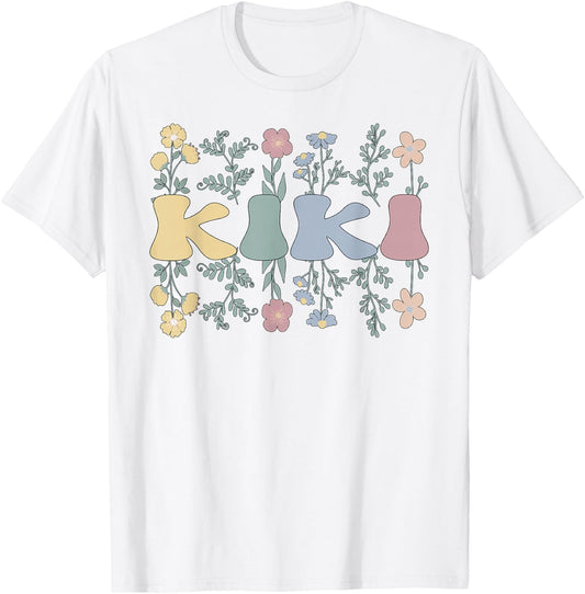 Groovy Kiki Grandmother Flowers Kiki Grandma T-Shirt - T-Shirt | White
