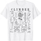 Climber Rock Climbing Bouldering Vintage Patent Print T-Shirt - T-Shirt | White