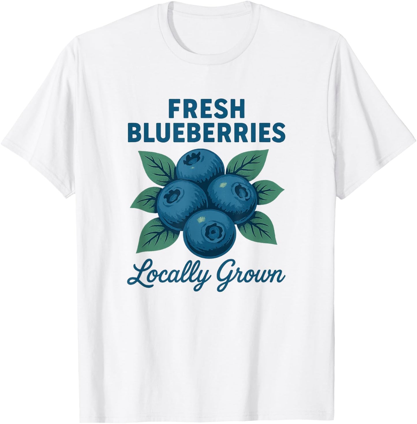Fresh Blueberries, Vintage Fruit Advertisement T-Shirt - T-Shirt | White