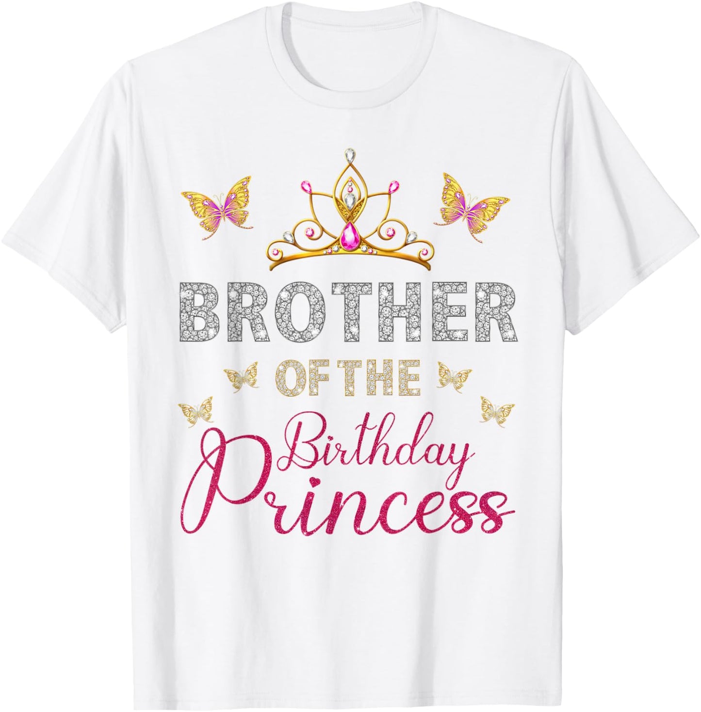 Brother Of The Birthday Princess Birthday Party T-Shirt - T-Shirt | White