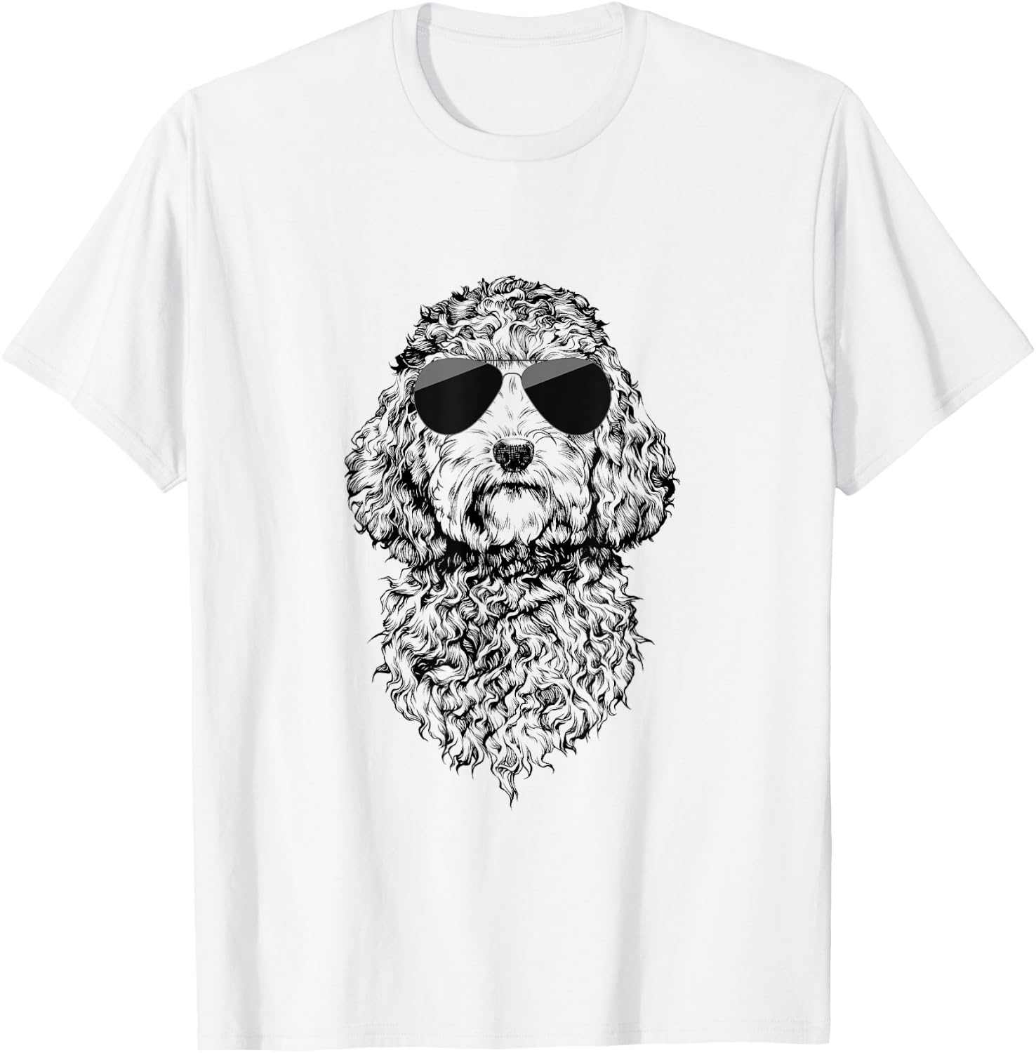 Cockapoo Doodle Dog with Sunglasses Women Kids T-Shirt - T-Shirt | White