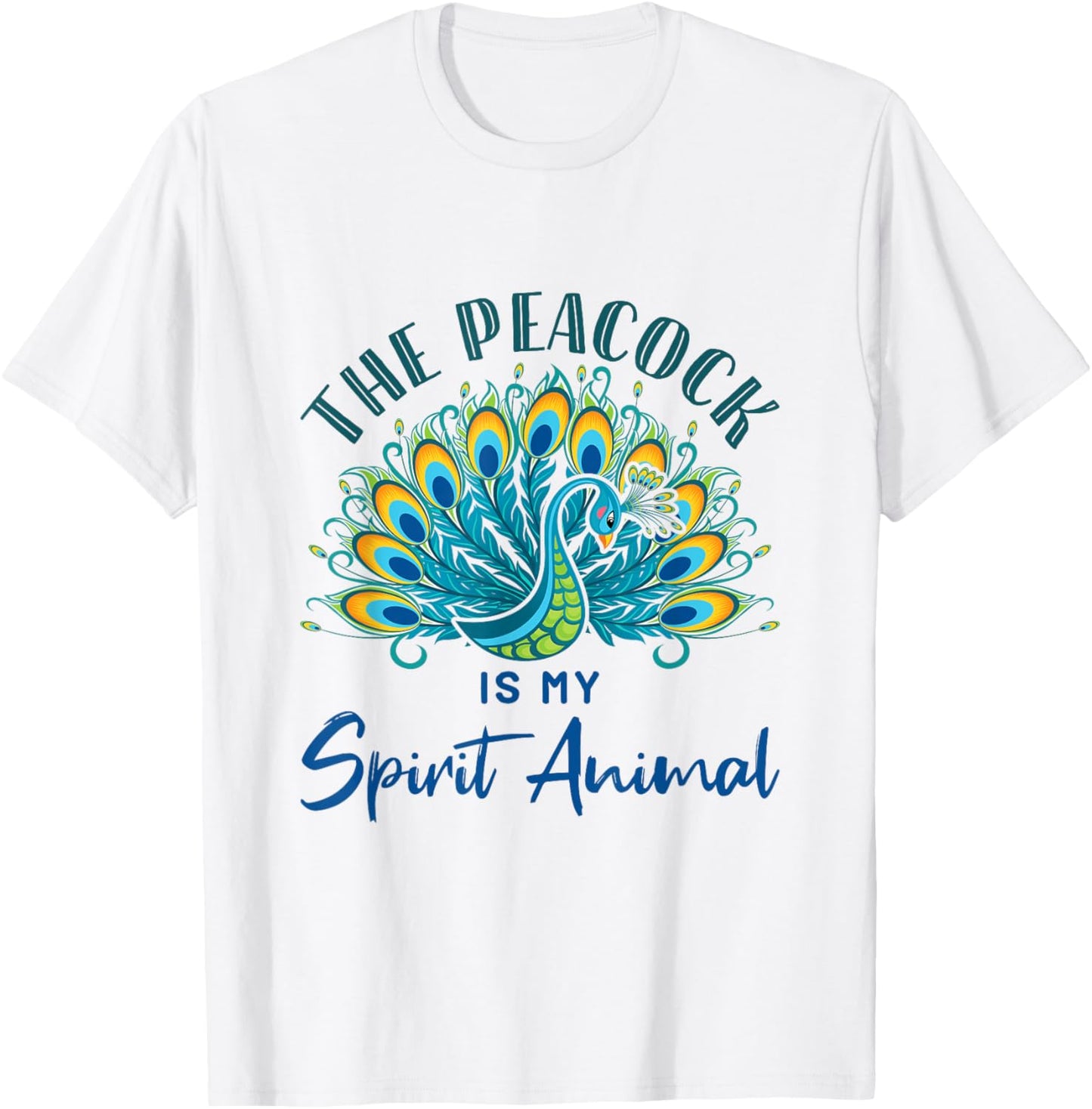 Peacock Lover Spirit Animal Birds T-Shirt - T-Shirt | White