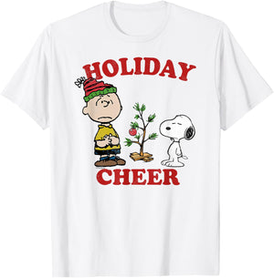 Peanuts Snoopy and Charlie Holiday Cheer T-Shirt - T-Shirt | White