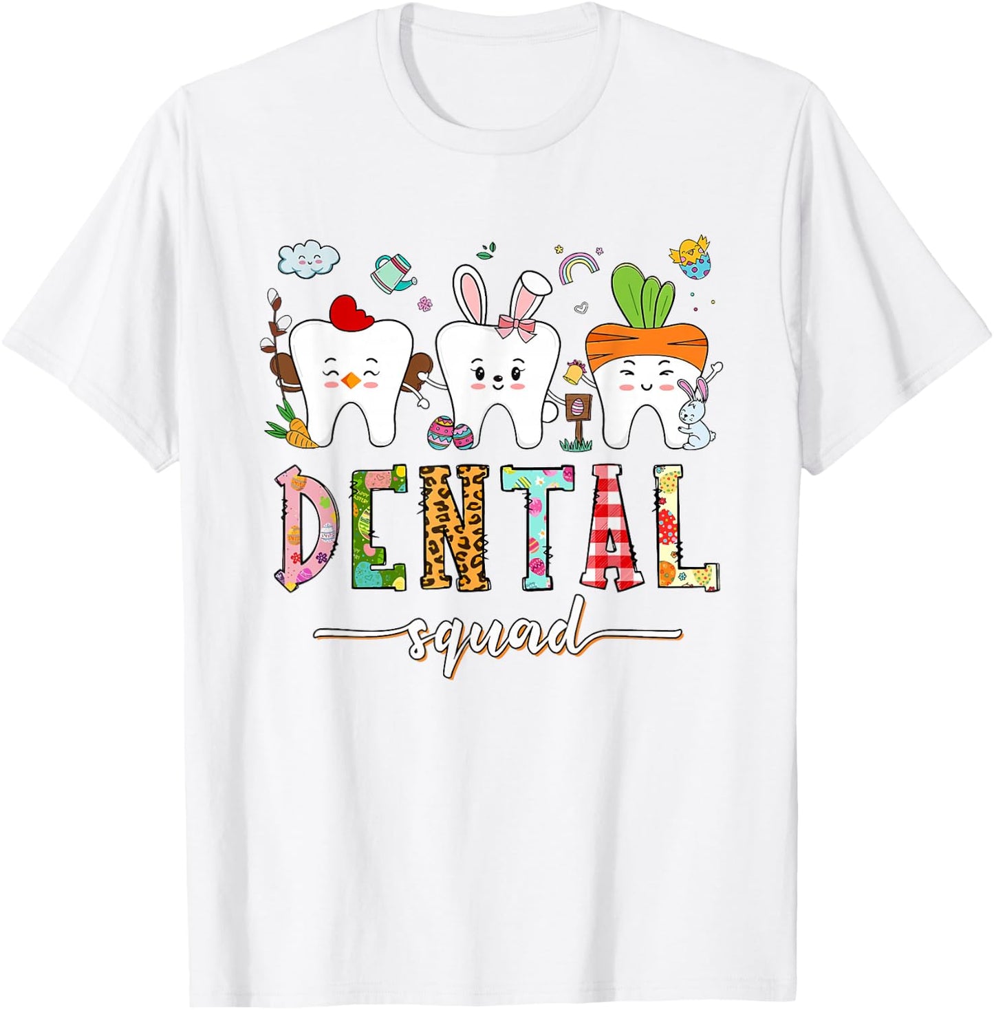 Dental Squad Easter Day Funny Tooth Dental Assistant Dentist T-Shirt - T-Shirt | White