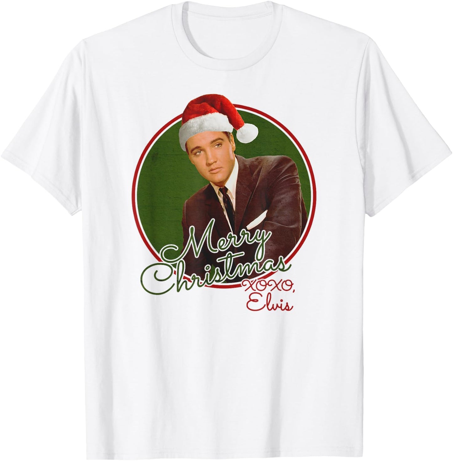 Elvis Presley Official Merry Christmas XOXO, Elvis! T-Shirt - T-Shirt | White