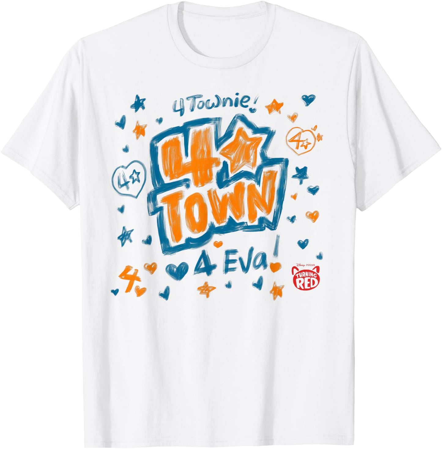 Disney PIXAR Turning Red 4-Town 4-Eva T-Shirt - T-Shirt | White