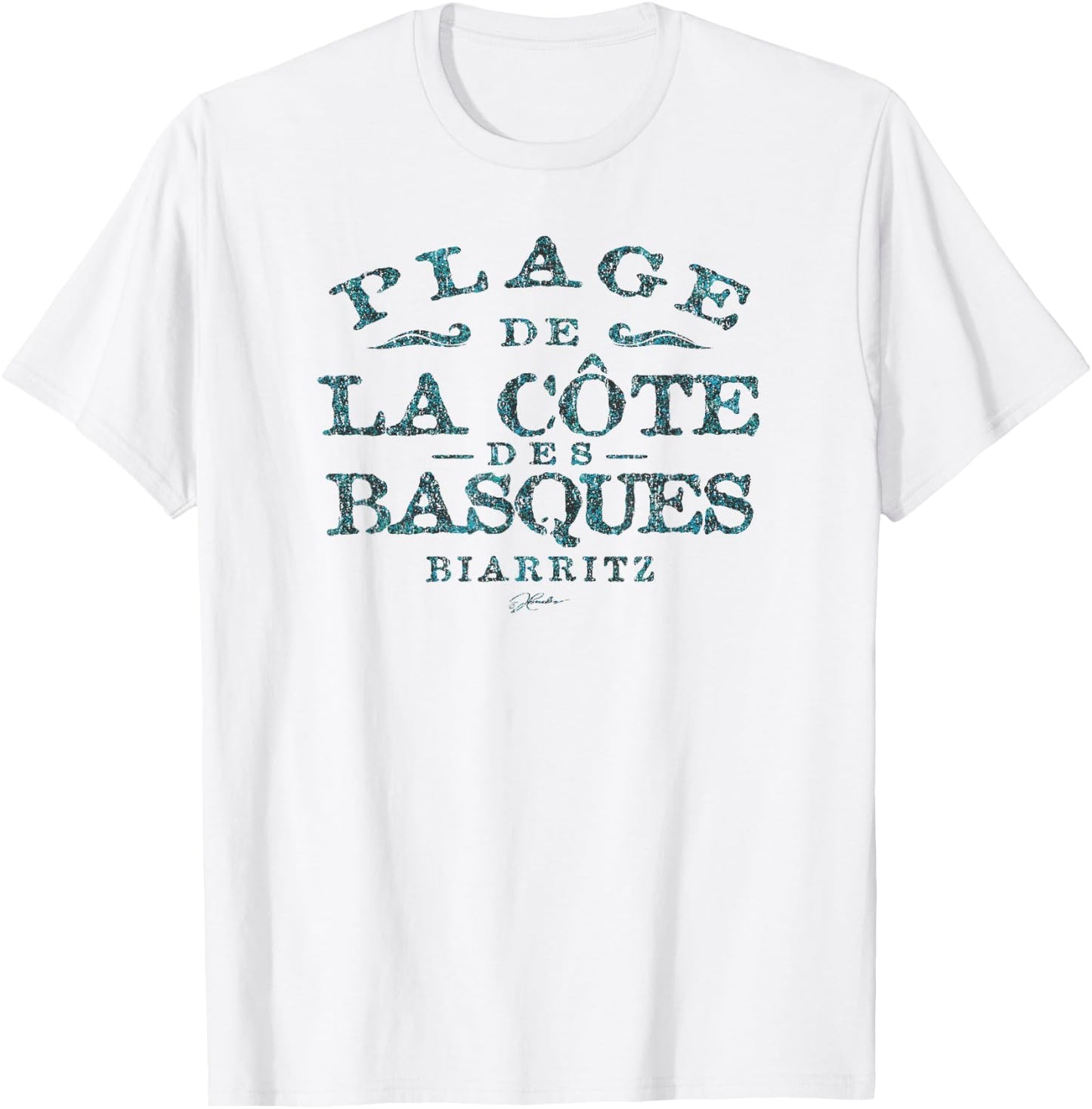 JCombs: Cote des Basques Beach, Biarritz, France T-Shirt - T-Shirt | White