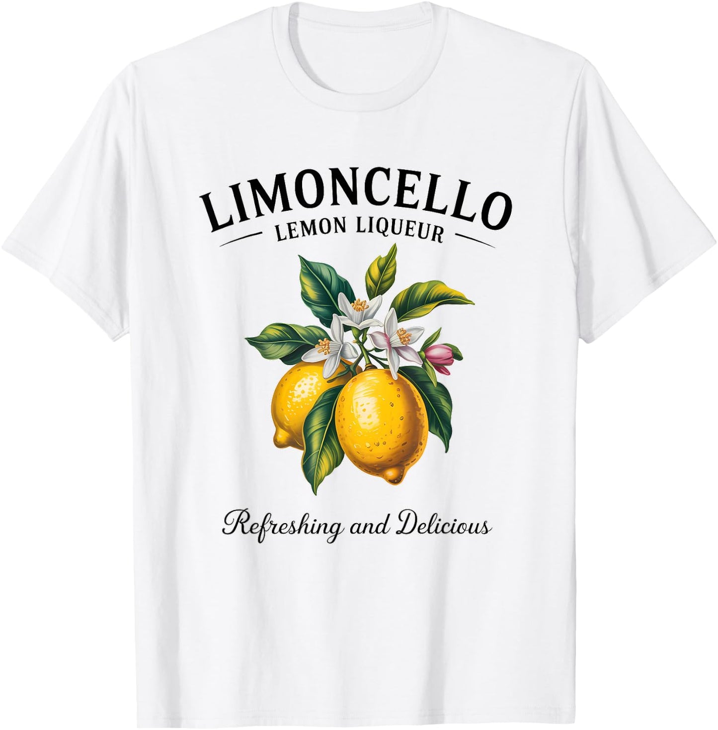 Lemon Liqueur Refreshing Limoncello Delicious Italy Drink T-Shirt - T-Shirt | White