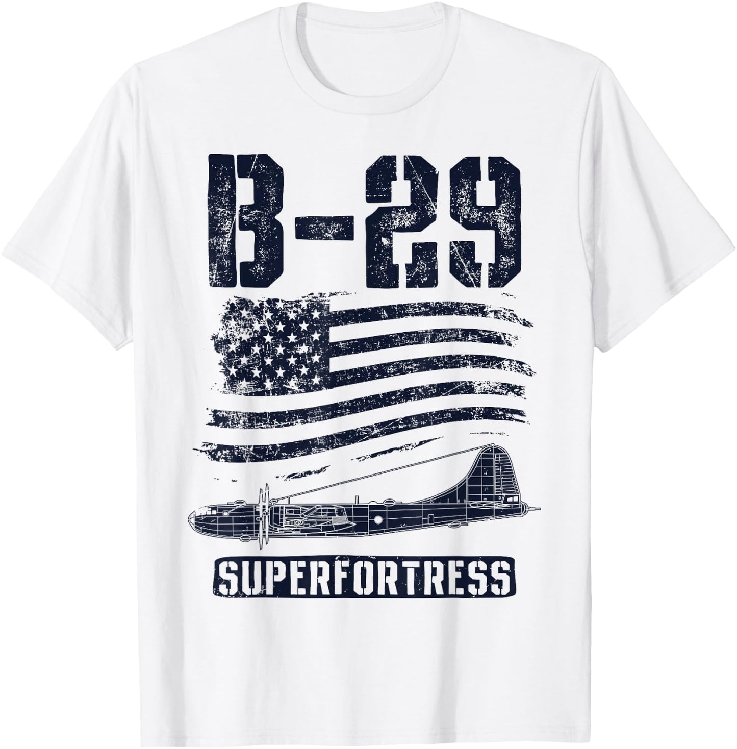 B-29 Superfortress Bomber Airplane Pilot Gifts World War II T-Shirt - T-Shirt | White