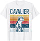Dog Cavalier Mom - Vintage Cavalier Mom Small T-Shirt - T-Shirt | White