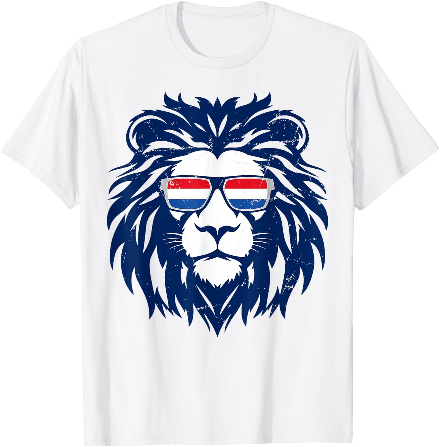 Vintage Dutch Lion Sunglasses Netherlands T-Shirt - T-Shirt | White