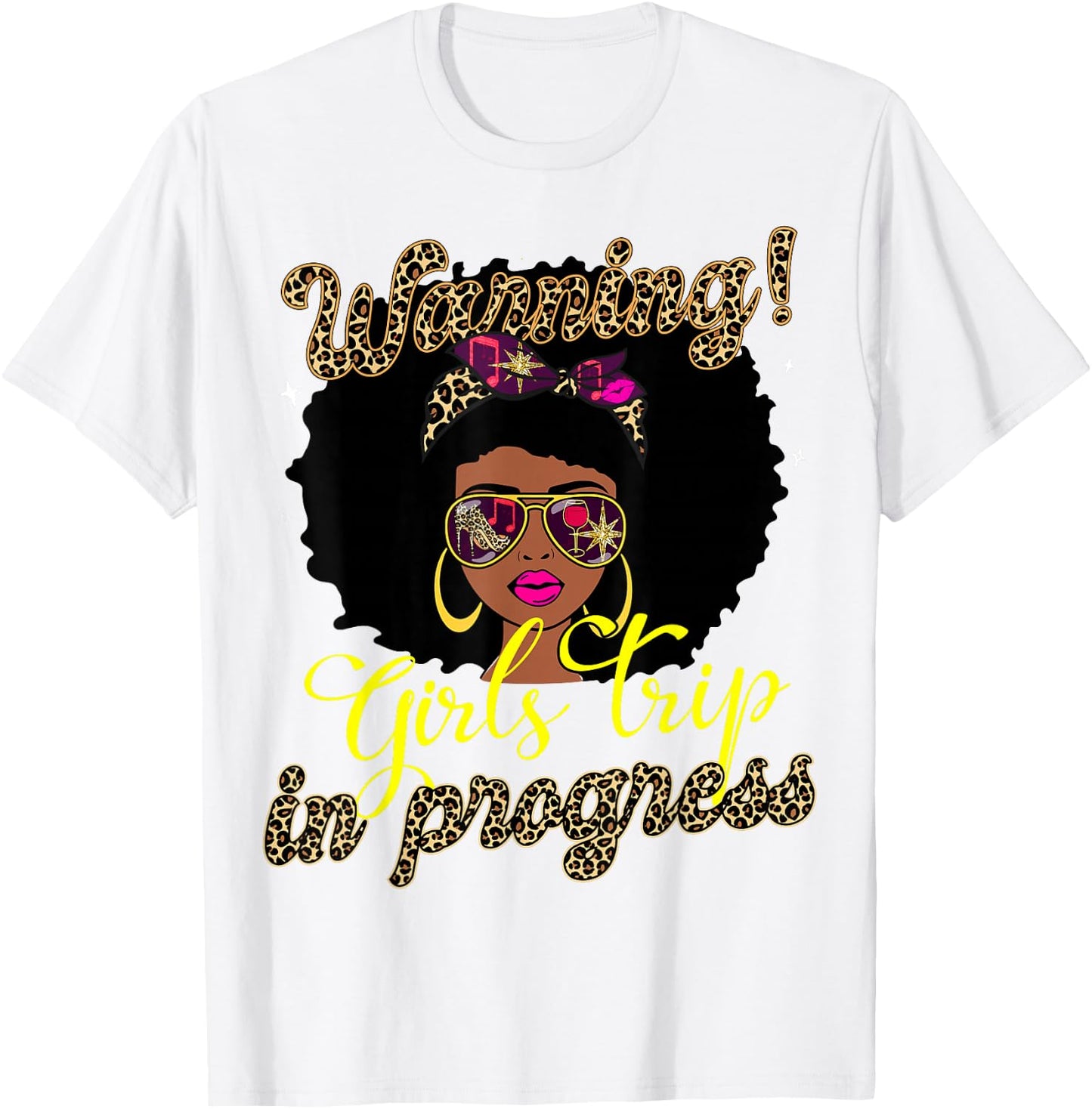 Girls Weekend Vacation Squad Warning Girls Trip In Progress T-Shirt - T-Shirt | White