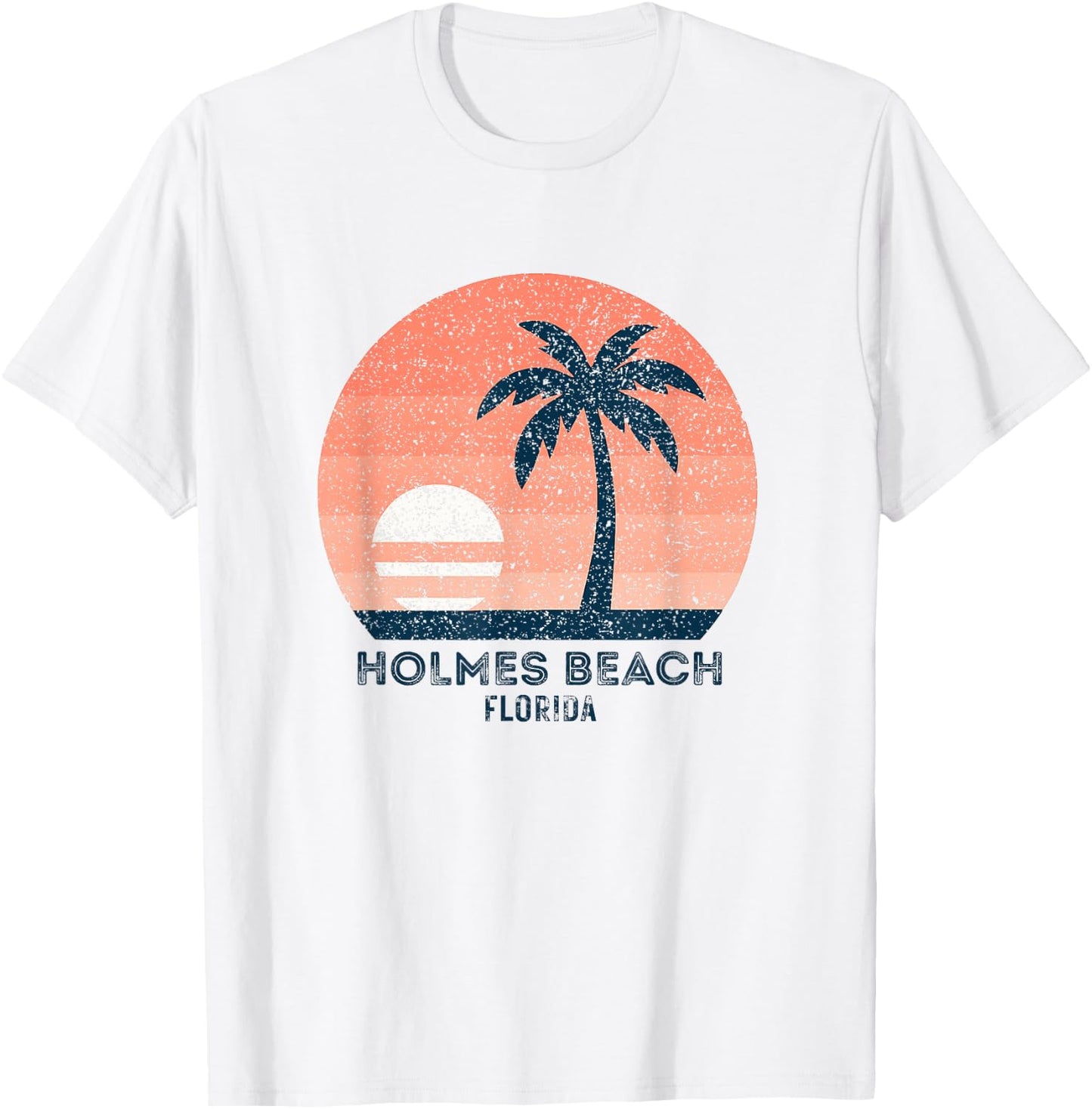 Holmes Beach Florida Retro Vintage Souvenir Gift T-Shirt - T-Shirt | White