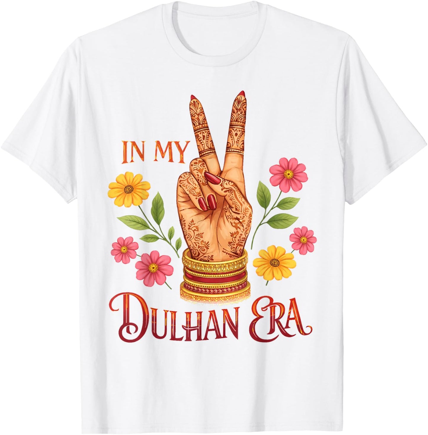 Dulhan Indian Bride to Be Bachelorette Party Wedding Desi T-Shirt - T-Shirt | White