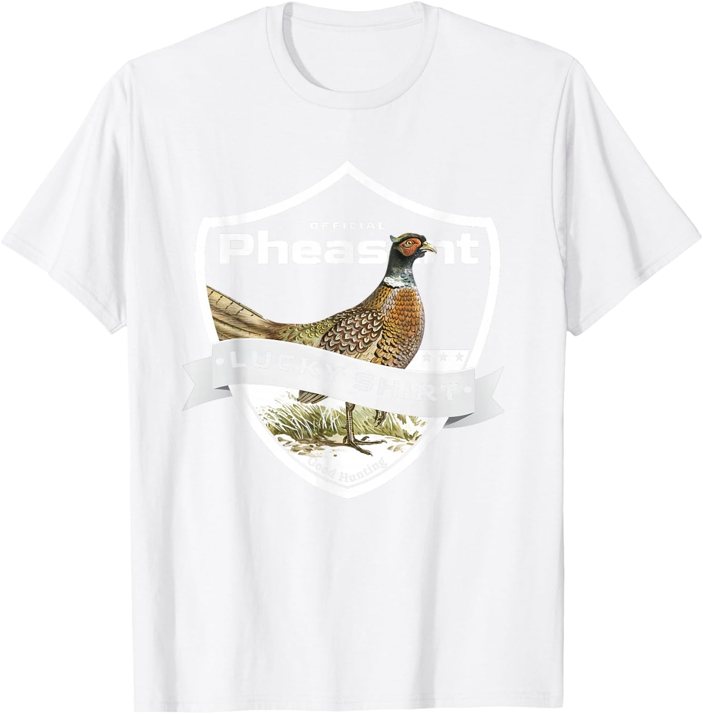 Pheasant Hunter Lucky Charm as Pheasant Hunting Vest T-Shirt - T-Shirt | White
