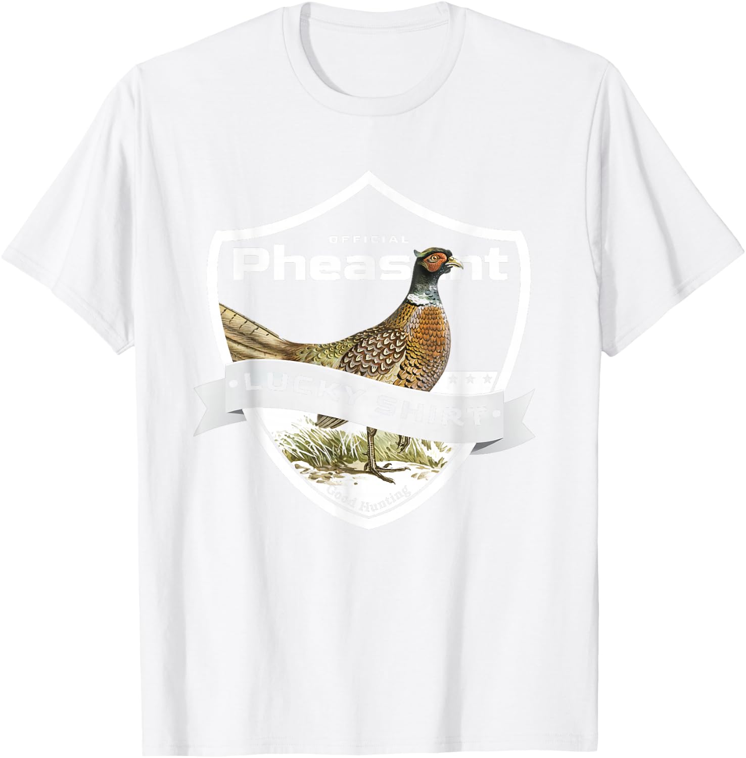 Pheasant Hunter Lucky Charm as Pheasant Hunting Vest T-Shirt - T-Shirt | White