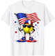 Patriotic Softball Cream Drip USA Flag 4th of July Boys Kids T-Shirt - T-Shirt | White