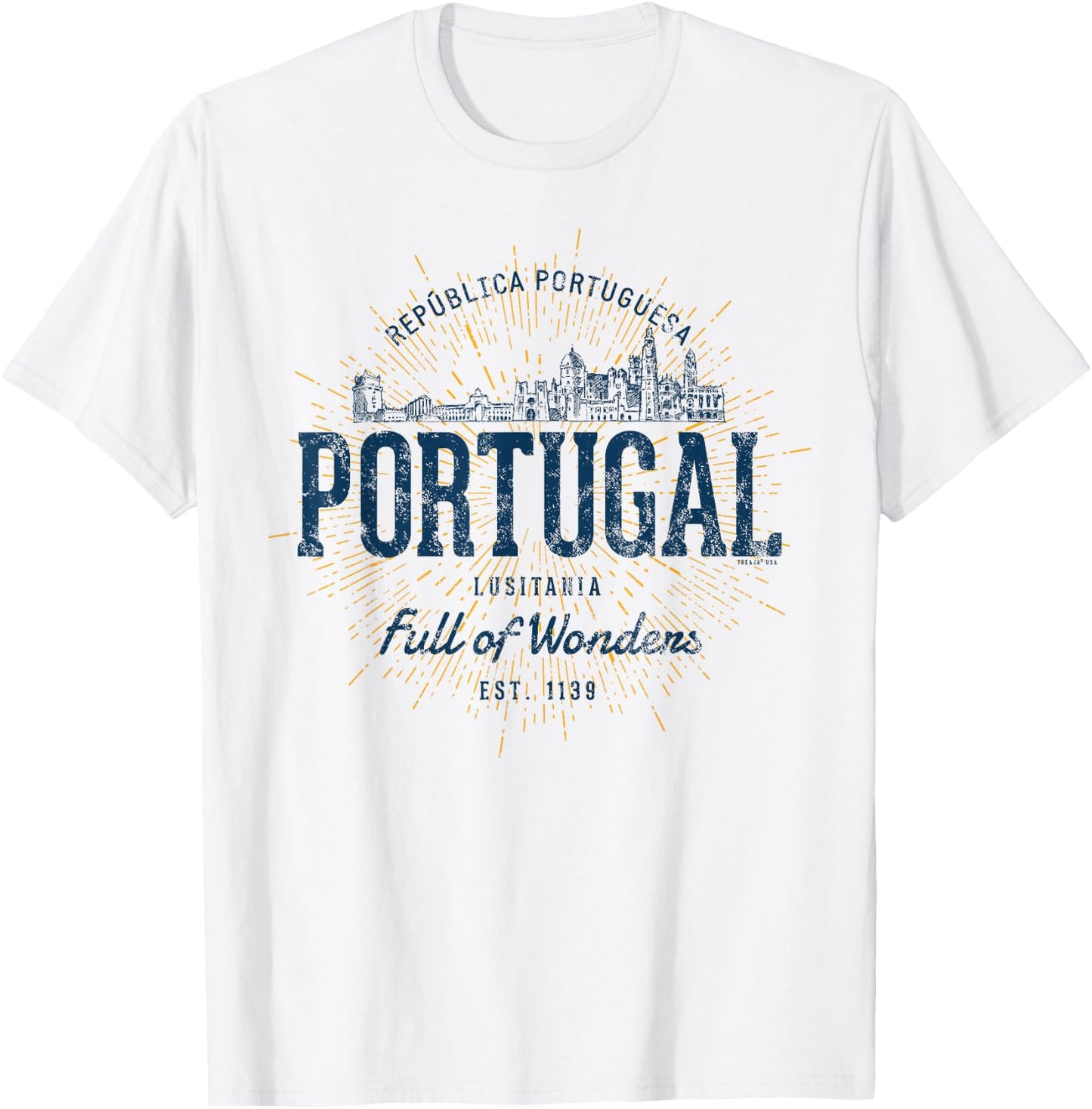 Retro Style Vintage Portugal T-Shirt - T-Shirt | White