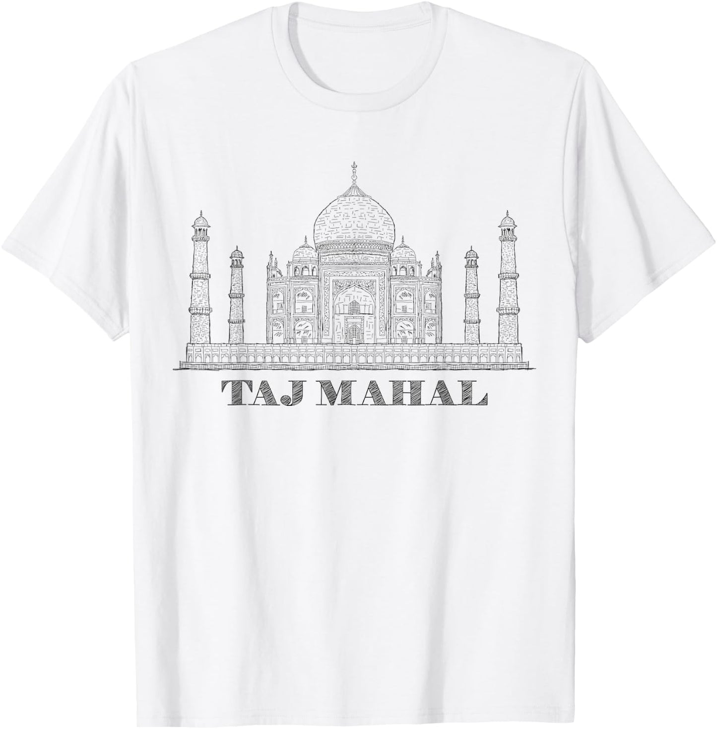 India Shirt Taj Mahal Mausoleum Mandala Shirt T-Shirt - T-Shirt | White