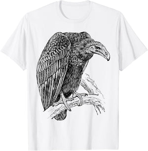 Turkey Vulture Bird Perched T-Shirt - T-Shirt | White