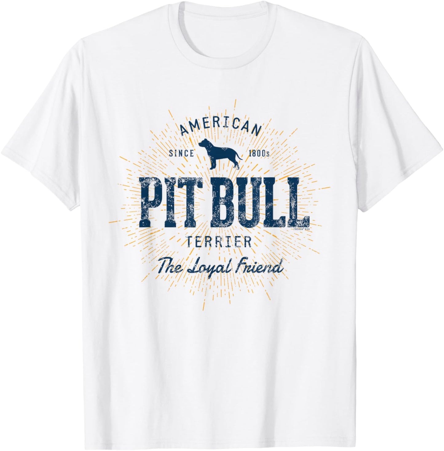Pit Bull Vintage American Pit Bull Terrier T-Shirt - T-Shirt | White