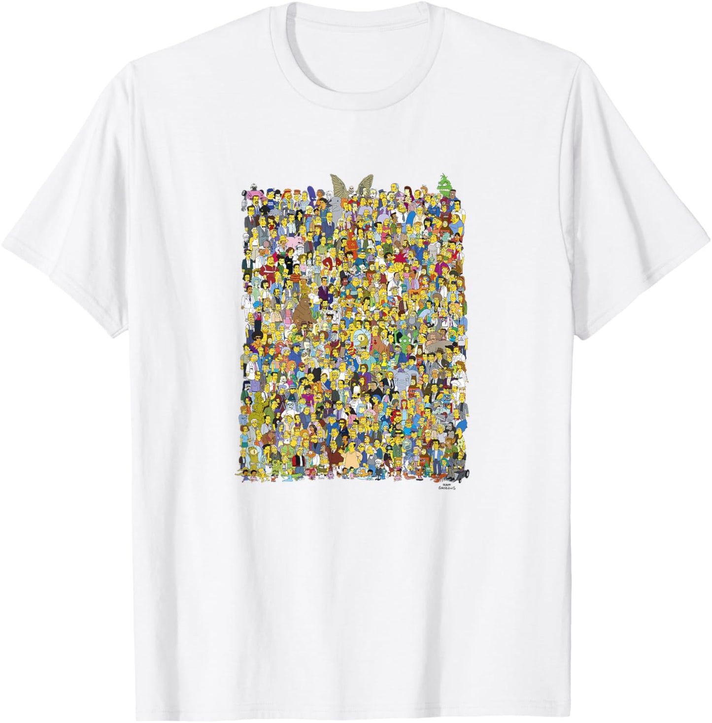 The Simpsons All The Characters T-Shirt - T-Shirt | White