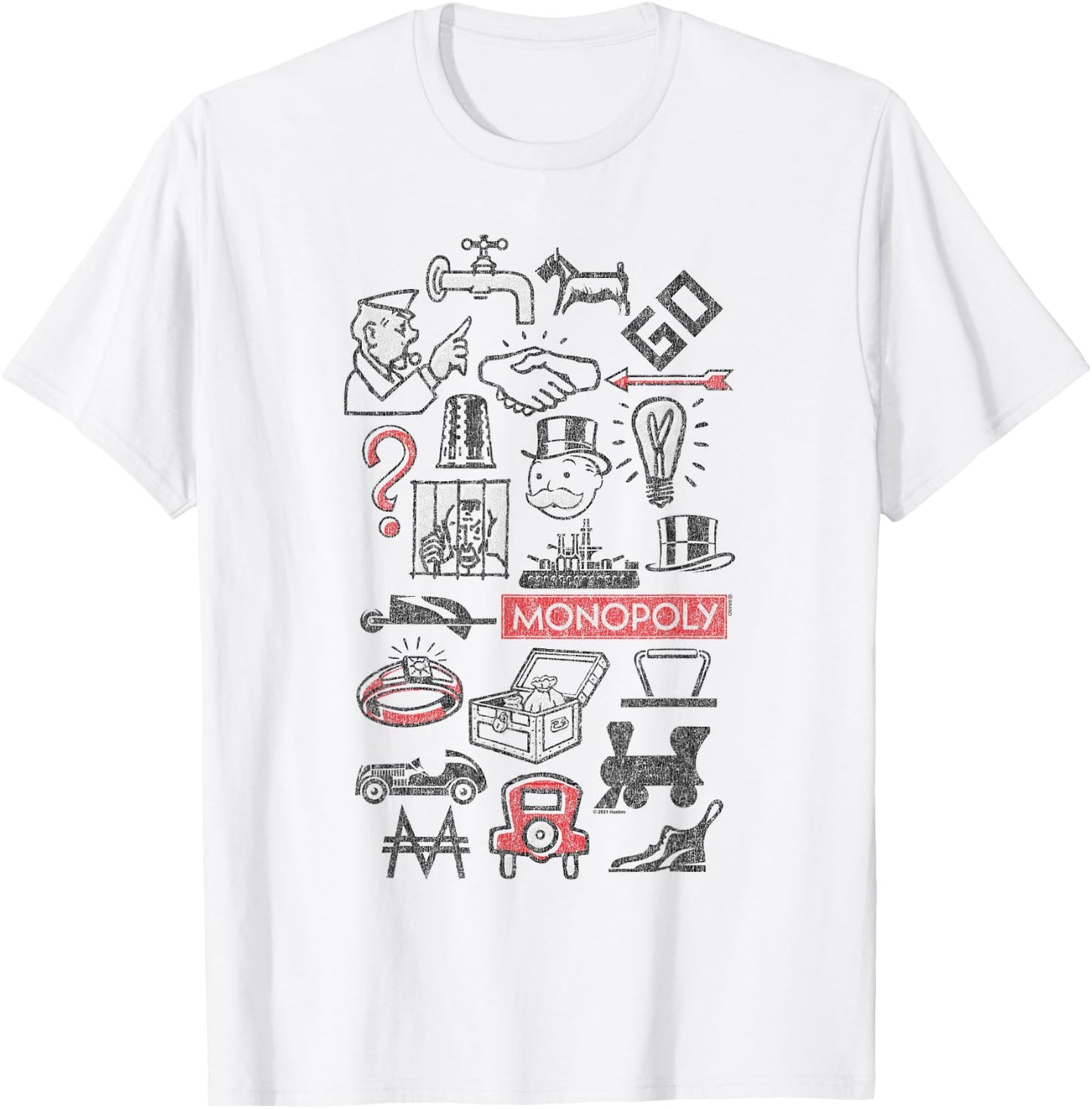 Monopoly Icons T-Shirt - T-Shirt | White