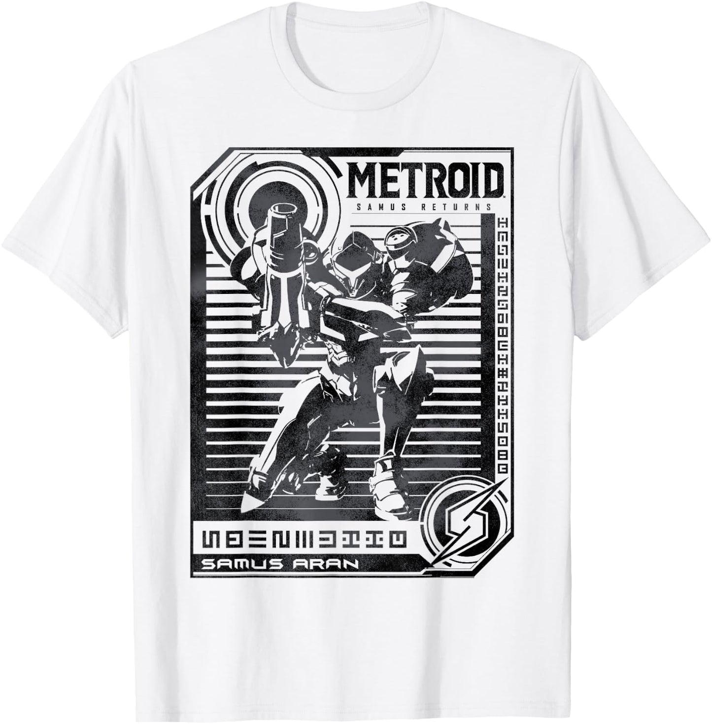 Nintendo Metroid Samus Distressed Poster Graphic T-Shirt - T-Shirt | White