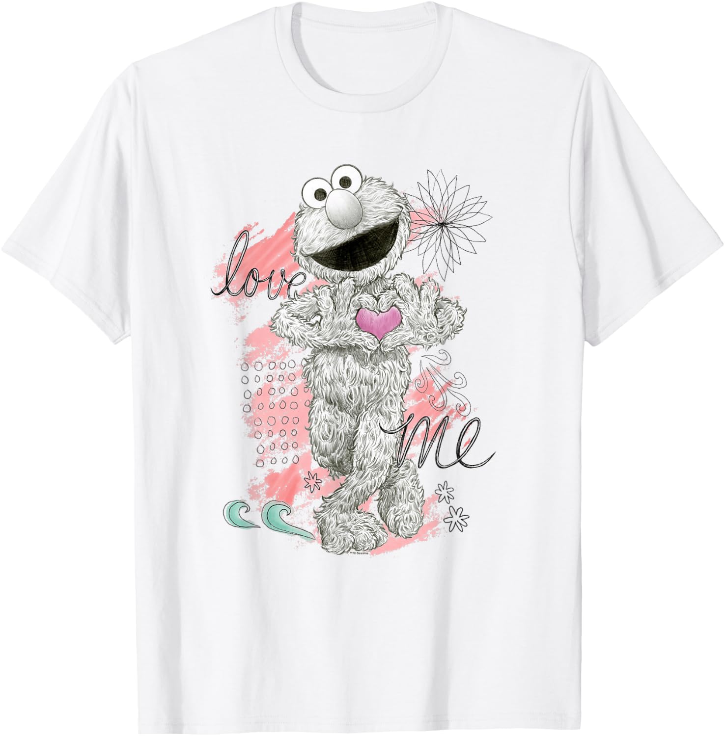 Sesame Street Elmo Love Me T-Shirt - T-Shirt | White