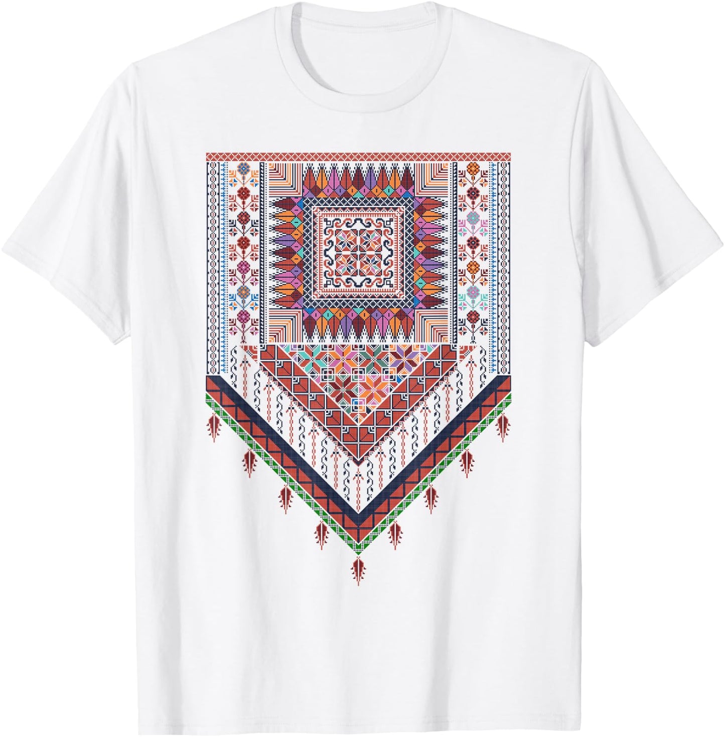 Palestine Trational Women Girls Palestinian Woman Thobe Thob T-Shirt - T-Shirt | White