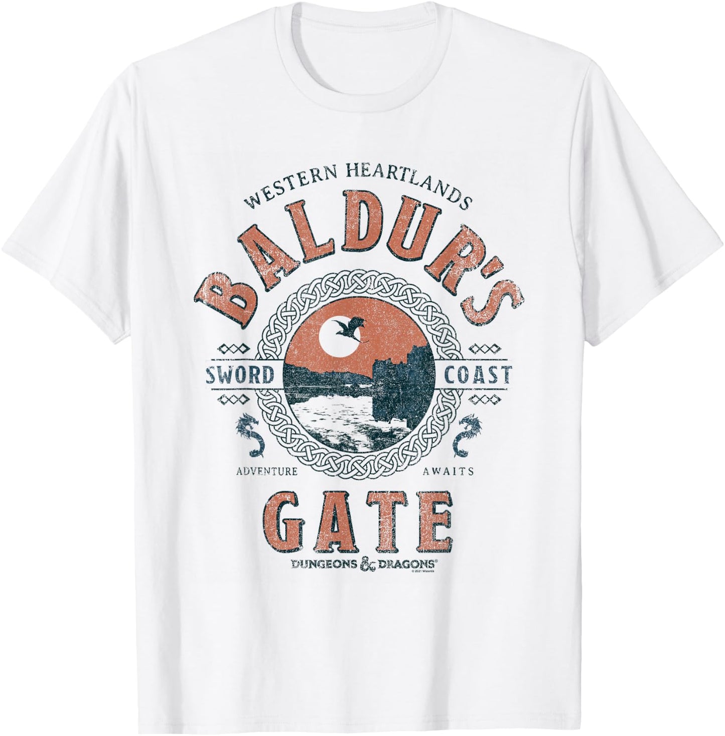 Dungeons & Dragons Adventure Awaits at Baldur's Gate T-Shirt - T-Shirt | White