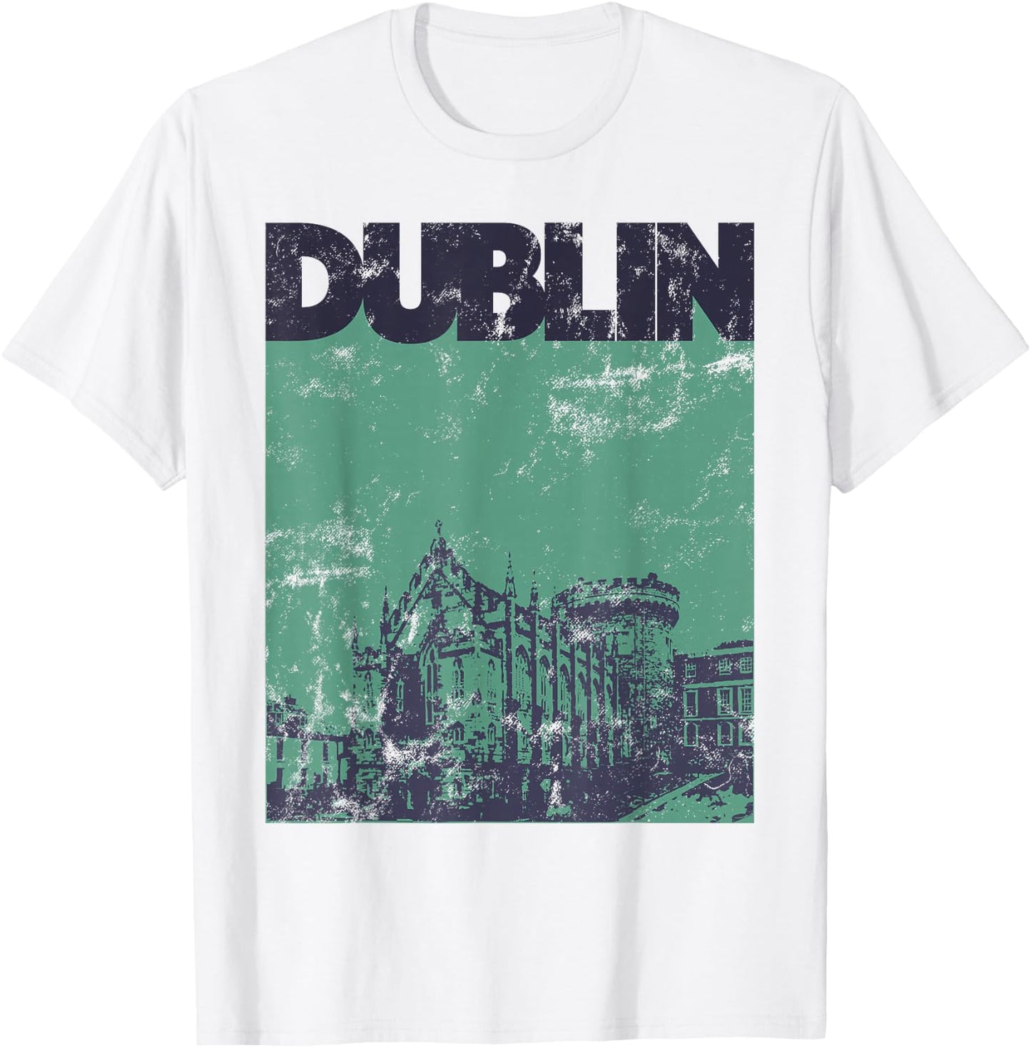 Vintage 70s Style Dublin Ireland T-Shirt - T-Shirt | White