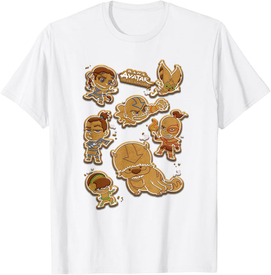 Avatar: The Last Airbender Christmas Gingerbread Cookies T-Shirt - T-Shirt | White