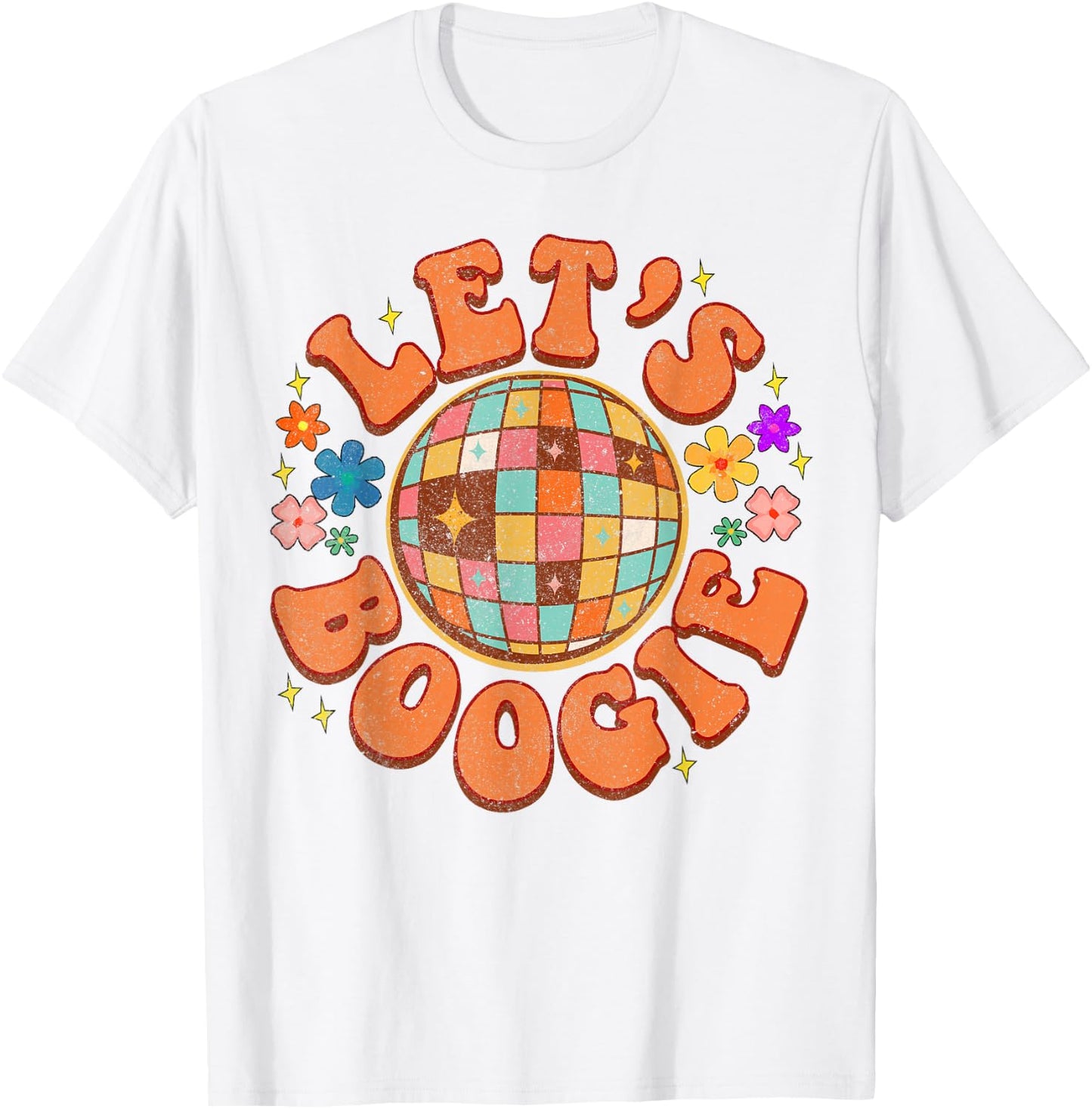 Let's Boogie Bridesmaid Bride Babe Disco Bachelorette Party T-Shirt - T-Shirt | White