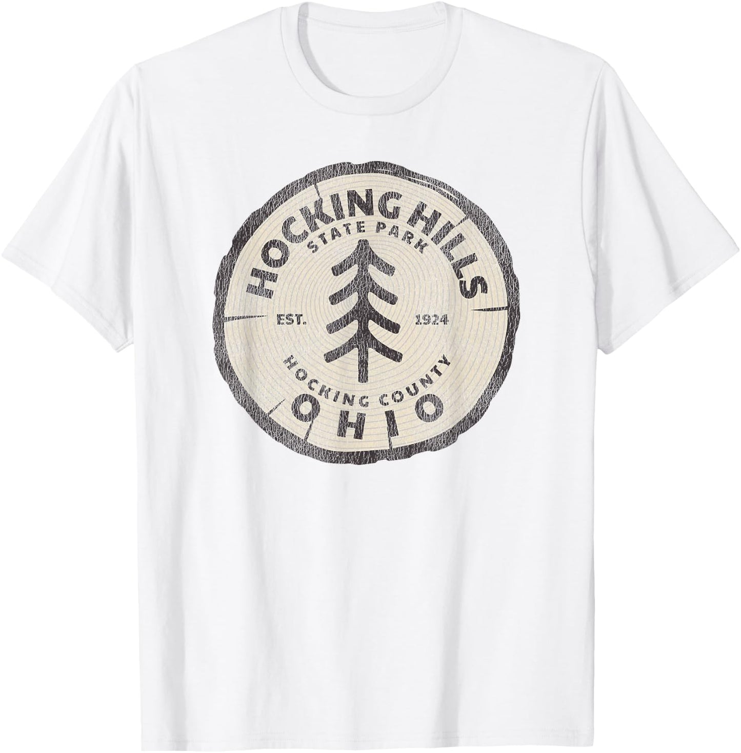 Retro Hocking Hills State Park Souvenir T-Shirt - T-Shirt | White