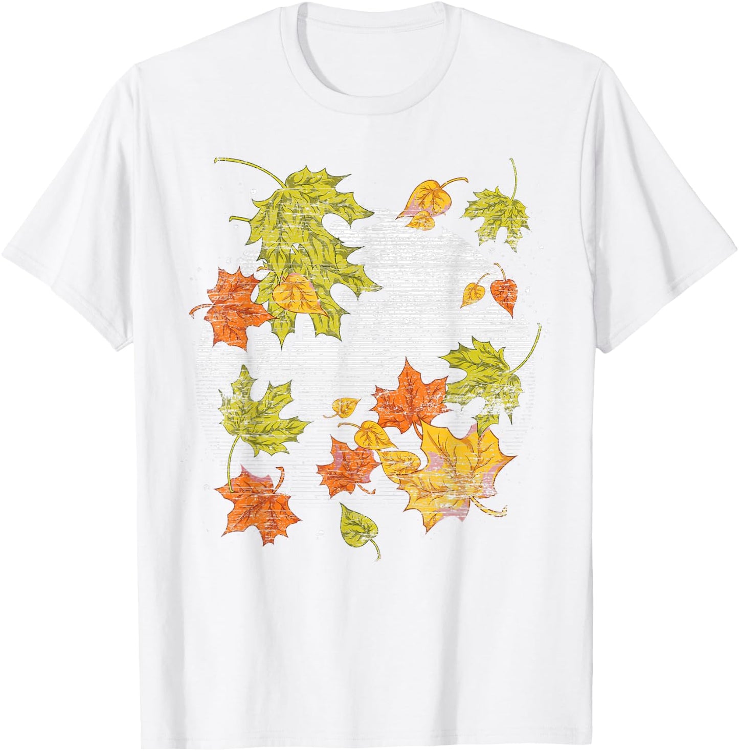 Fall Autumn Leaves Thanksgiving Nature Botanical Fall T-Shirt - T-Shirt | White