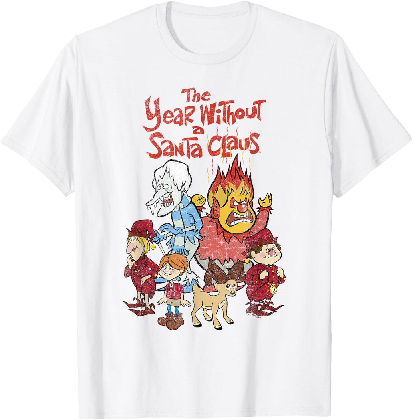 The Year Without A Santa Claus Group Shot Logo T-Shirt - T-Shirt | White