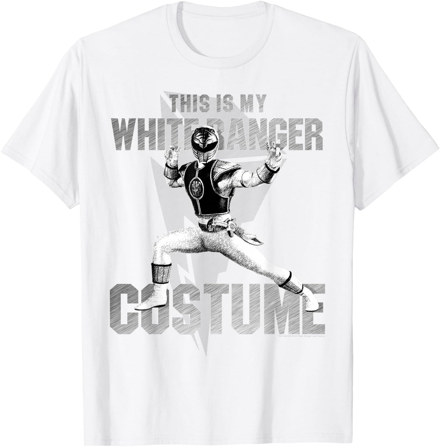 Power Rangers Halloween This is My White Ranger Costume T-Shirt - T-Shirt | White