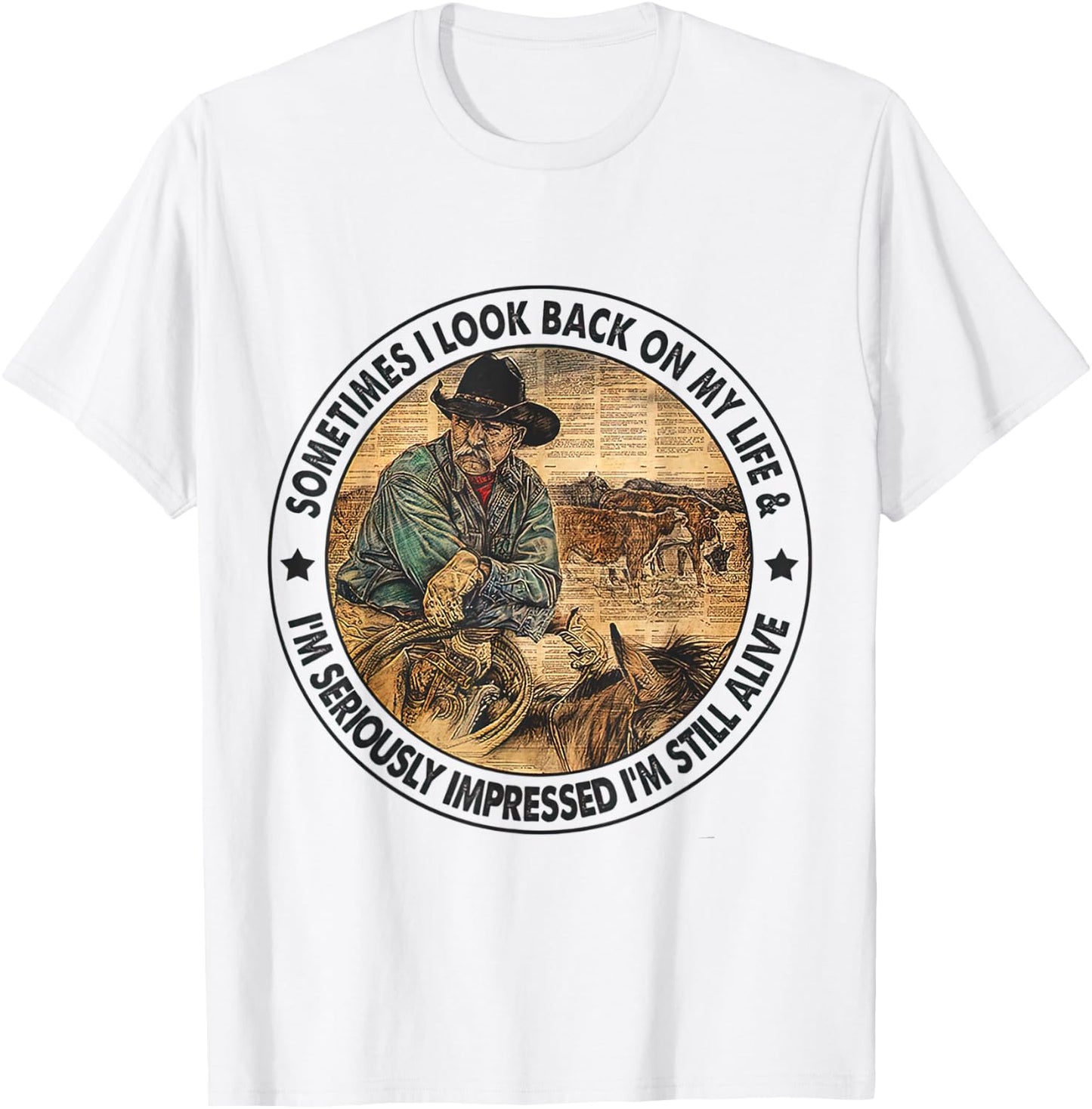 Sometimes I look back on my life I'm seriously impressed T-Shirt - T-Shirt | White