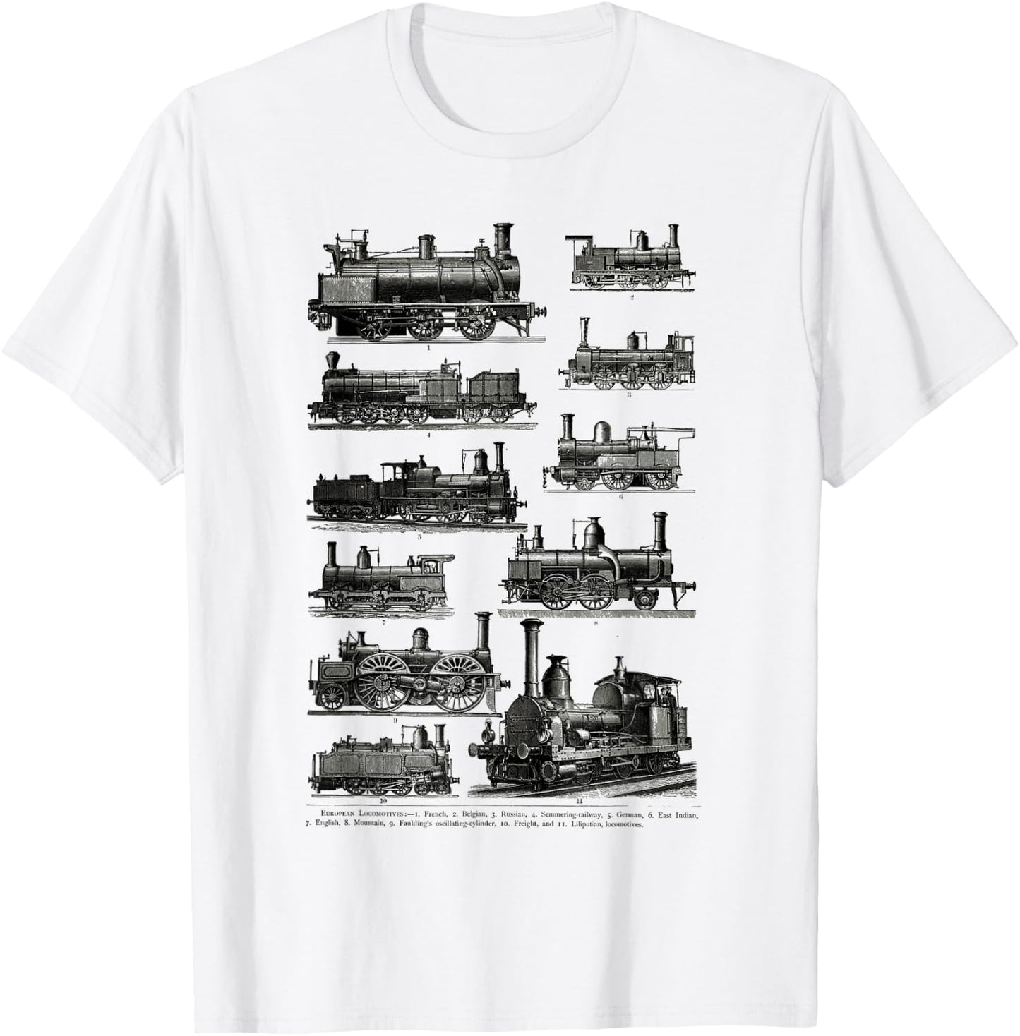 Steam Engine Train vintage Steam Train Locomotiv T-Shirt - T-Shirt | White